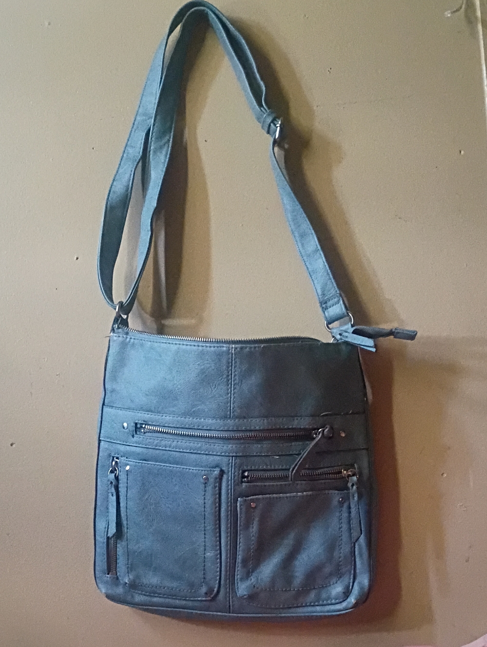 Men's Blue Crossbody Shoulder Bag - Casual Everyday Carry